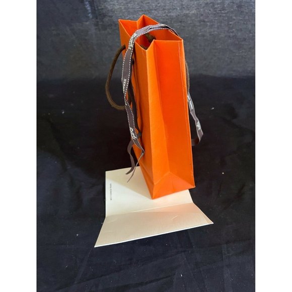 Hermes Paper Reusable Shopping Bag Gift 9" x 6 " x 3" - Picture 4 of 5